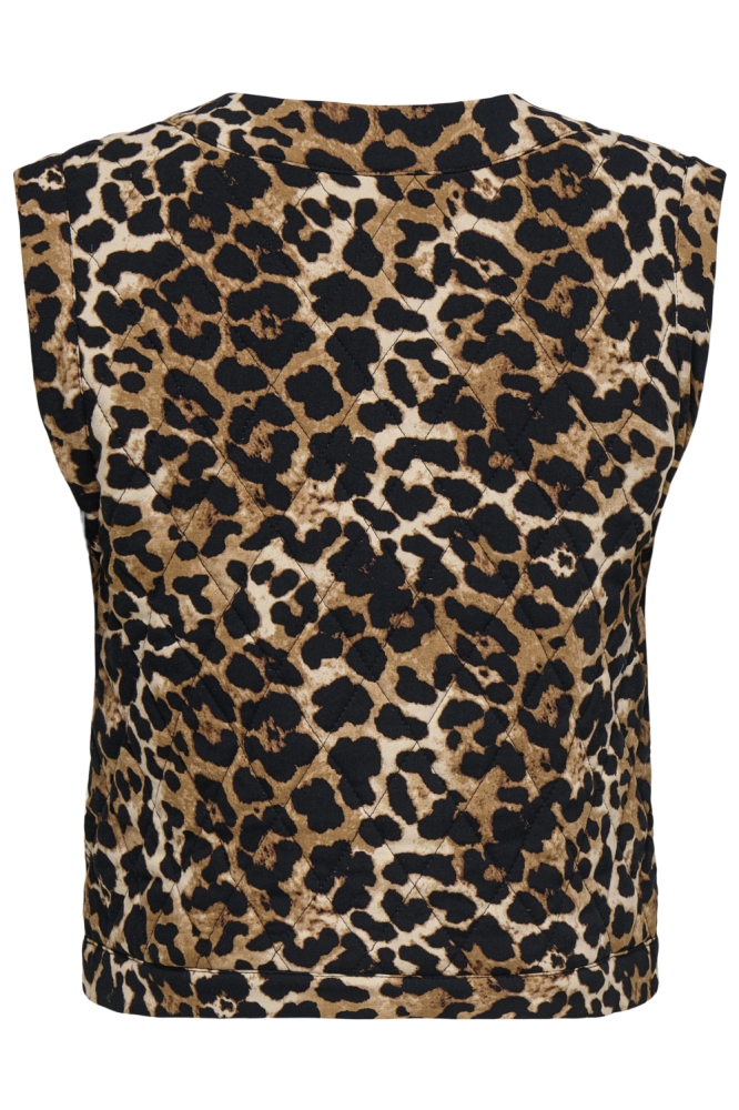 ONLNOVELLA QUILT S/L TIE VEST WVN 15357634 TIGER EYE/FURODED